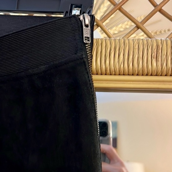 Stella Nova,Copenhagen, Luxury, Pure Sheep Suede,Straight Pants,Black,Size 34/4 - Picture 8 of 13